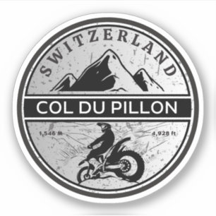 Col du Pillon swiss alps - Motorradtour Aufkleber