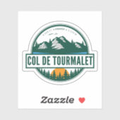 Col du Tourmalet-Französisch Mountainbike-Ausflug Aufkleber (Blatt)