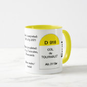 Col du tourmalet, französischer Straßenmarker, Str Tasse (VorderseiteRechts)