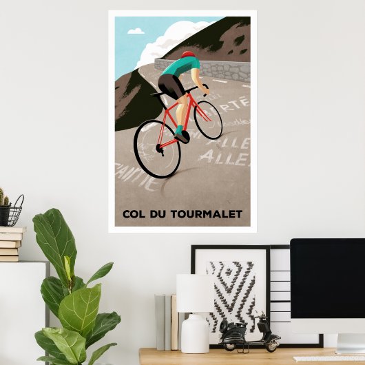 Col Du Tourmalet - Radwerbung Poster (Heimbüro)