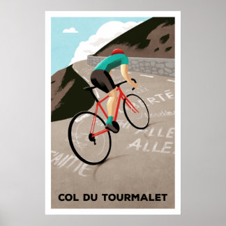 Col Du Tourmalet - Radwerbung Poster