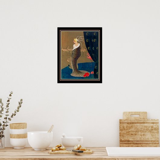 "Cola Abrigo" Art Deco Poster (Küche)