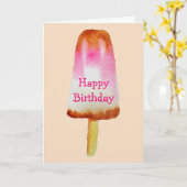 Cola popsicle niedlich Sommerlicher Wasserfarbenge Karte (Gelbe Blume)