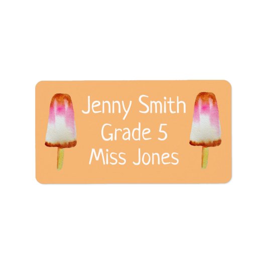 Cola popsicles benennen Schulbuchetiketten Adressaufkleber (Vorne)