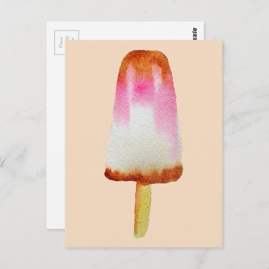 Cola popsily niedlich Summertime Aquarellkunst Postkarte (Vorne/Hinten)
