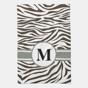 Cola Safari Zebra mit Monogramm Küchentuch