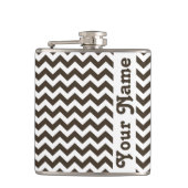 Cola Safari Zickzack mit benutzerdefinierbarem Nam Flachmann (Vorderseite)