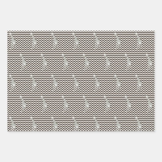 Cola Safari Zickzack mit Pop Art Giraffe Geschenkpapier Set (Vorderseite 3)