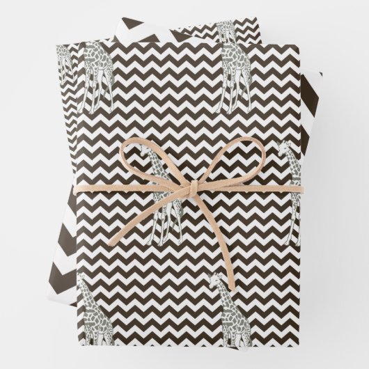 Cola Safari Zickzack mit Pop Art Giraffe Geschenkpapier Set (Beispiel)