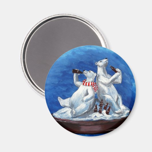 Cola-Trink-Polar-Bären Magnet (Vorderseite/Rückseite)