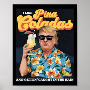 Coladas Donald Trump Sommerurlaub Hawaii Beach Poster