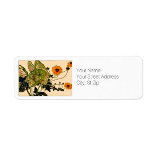 Coladiums & Coreopsis Botanik Art Return Addres