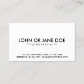 Colado-Haarstrebe Visitenkarte (Rückseite)