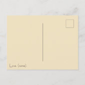 Colagem Artística Azul "Thinking About You" Postkarte (Rückseite)