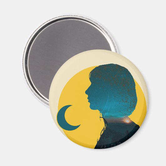 Colagem Dramática, Emocional e Intensa Laranja Magnet (Vorderseite/Rückseite)