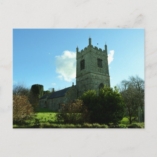 Colan Church nähe Newquay Cornwall England Postkarte (Vorderseite)