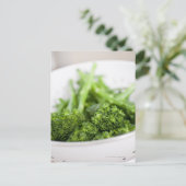 COLANDER VOLLSTÄNDIG VON SUPERFOOD BROCCOLI POSTKARTE (Stehend Vorderseite)
