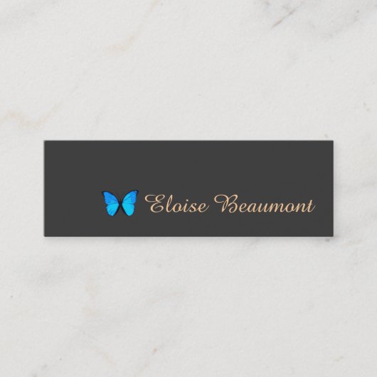 Colbalt Blue Butterfly Nature Mini Visitenkarte (Vorderseite)