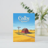 Colby Kansas Postkarte (Stehend Vorderseite)
