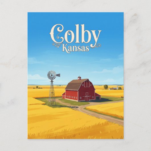 Colby Kansas Postkarte (Vorderseite)