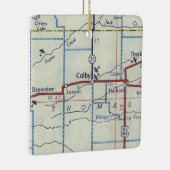 Colby Kansas Vintag Map Keramikornament (Rechts)