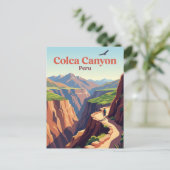 Colca Canyon Peru Postkarte (Stehend Vorderseite)