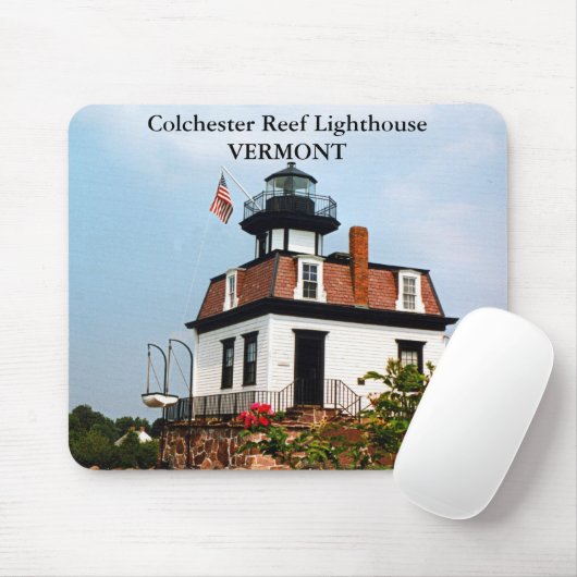 Colchester Reef Lighthouse, Vermont Mousepad (Mit Mouse)