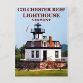 Colchester Reef Lighthouse, Vermont Postcard Postkarte (Vorderseite)