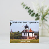 Colchester Reef Lighthouse, Vermont Postcard Postkarte (Stehend Vorderseite)