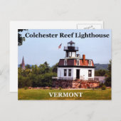 Colchester Reef Lighthouse, Vermont Postcard Postkarte (Vorne/Hinten)