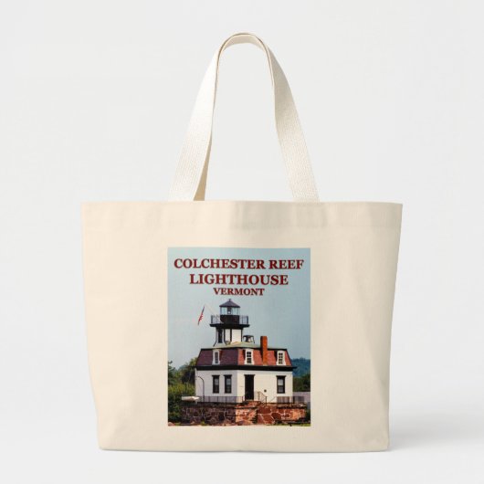 Colchester Reef Lighthouse, Vermont Tote Bag Jumbo Stoffbeutel (Vorne)