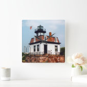Colchester Reef Lighthouse, Vermont Wall Clock Quadratische Wanduhr (Zuhause)