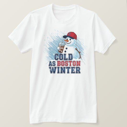 Cold as Boston Winter T-Shirt (Design vorne)