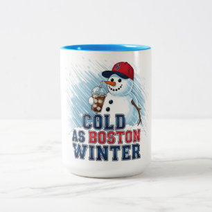 Cold as Boston Winter Zweifarbige Tasse