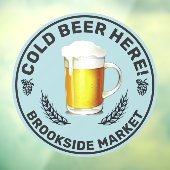 Cold Beer hier Convenience Store Front anpassen Fensteraufkleber (Blatt 3)