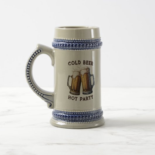 Cold Beer Hot Party 2 Pints Perfekter Combo Bierglas (Links)