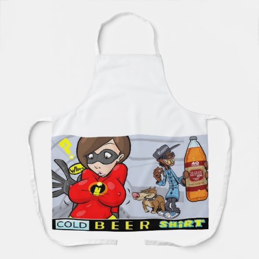 Cold Beer Shirt Schürze (Vorderseite)