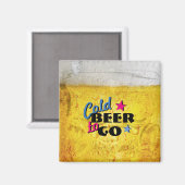 Cold Beer to go Magnet (Vorderseite/Rückseite)