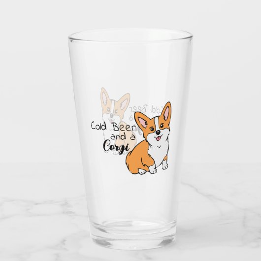 Cold Beer und ein Corgi Beer Glas (Rückseite)