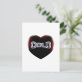 Cold Black Heart Postkarte (Stehend Vorderseite)