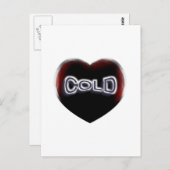 Cold Black Heart Postkarte (Vorne/Hinten)
