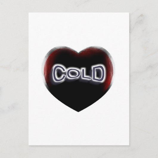 Cold Black Heart Postkarte (Vorderseite)