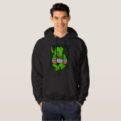 cold blooded gamer gecko lizard reptile hoodie (Vorne ganz)