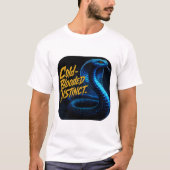 Cold Blooded Instinct Cobra Snake Graphic T-Shirt (Vorderseite)