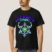Cold Blooded Strong Snow Power Psychedelic T-Shirt (Vorderseite)