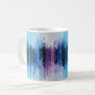 Cold Blue Lila Ombre Abstrakt Kaffeetasse