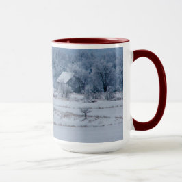 Cold Blue Snow in New England Tasse