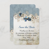 Cold Blue Winter Day Save the Date (Vorne/Hinten)