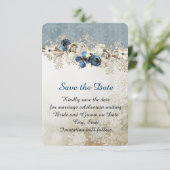 Cold Blue Winter Day Save the Date (Stehend Vorderseite)
