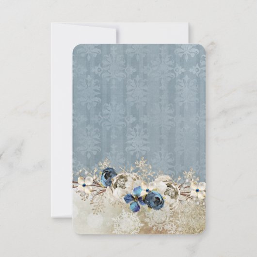 Cold Blue Winter Day Save the Date (Rückseite)